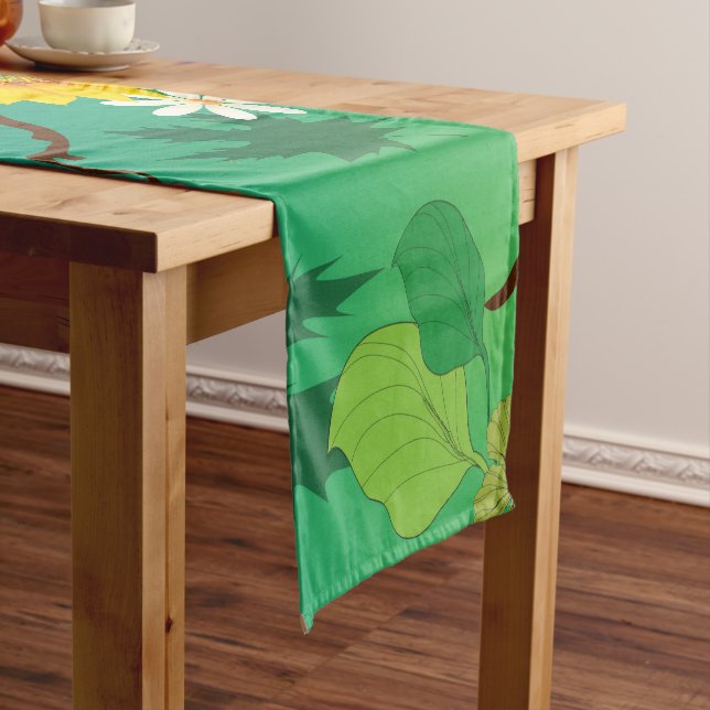 Imaginary Jungle 1 Short Table Runner (In Situ)