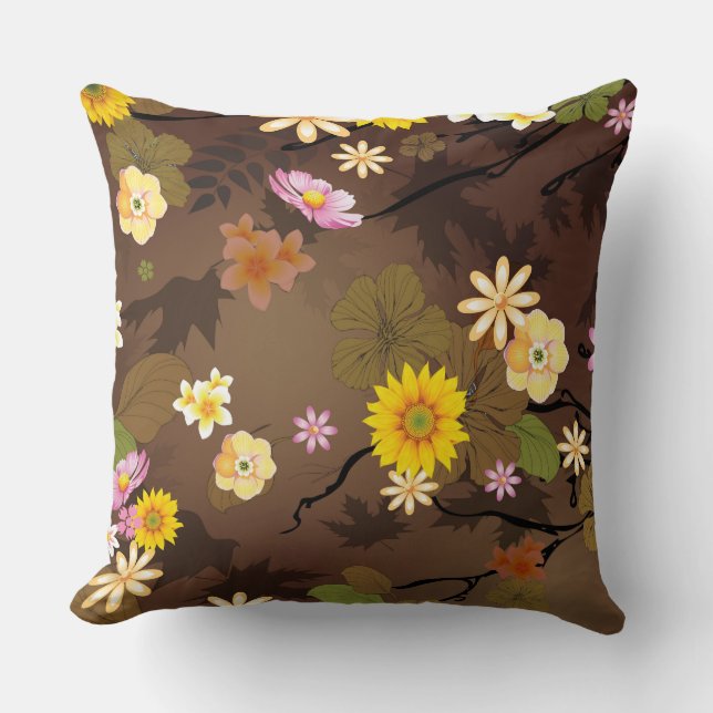 Imaginary Jungle 3 Throw Pillow (Front)