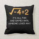 Imaginary number Mathematician  Funny Math Nerd Throw Pillow<br><div class="desc">An imaginary number is a complex number that can be written as a real number multiplied by the imaginary unit i. Funny Mathematician Gift for a Math Teacher or Maths Nerd.</div>