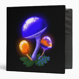 Imaginary White Dapperling Orange & Blue Mushroom Binder