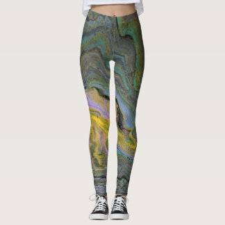 Imagination 1 Abstract Acrylic Geode Leggings