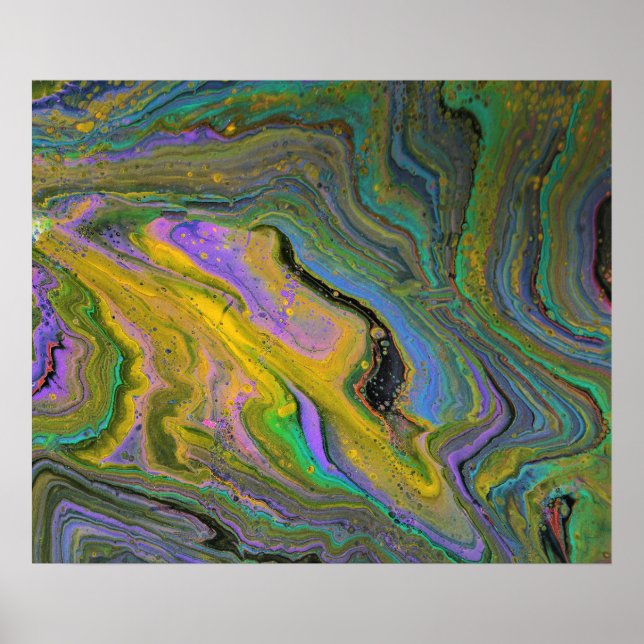 Imagination 2 Vibrant Geode Abstract Art Print (Front)