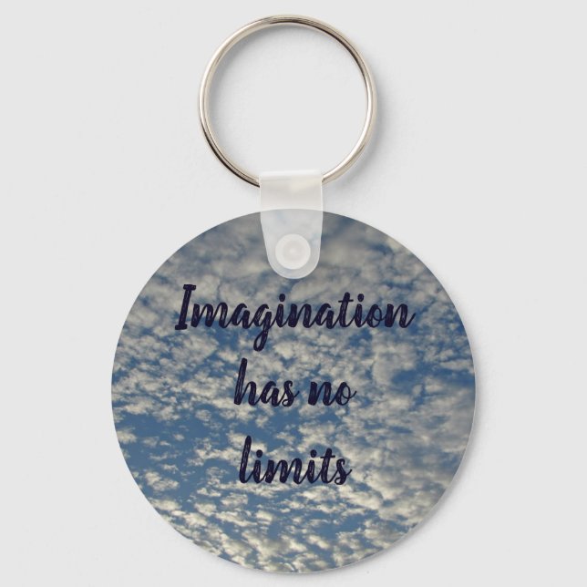 Imagination and Creative Encouragement Sky Photo Keychain (Front)