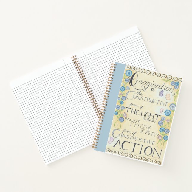 Imagination - Charles Haanel Quote Spiral Notebook (Inside)