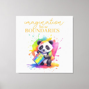 Imagination Has No Boundaries — Kids’ Room Poster Canvas Print