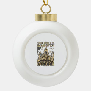 Imagination Horror Halloween Haunted House Cemeter Ceramic Ball Christmas Ornament