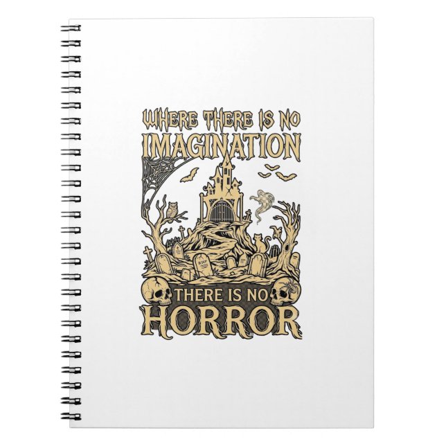 Imagination Horror Halloween Haunted House Cemeter Notebook (Front)
