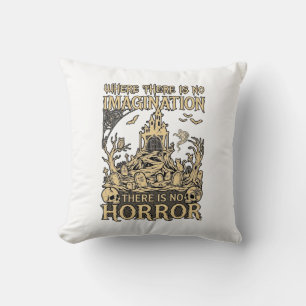 Imagination Horror Halloween Haunted House Cemeter Throw Pillow
