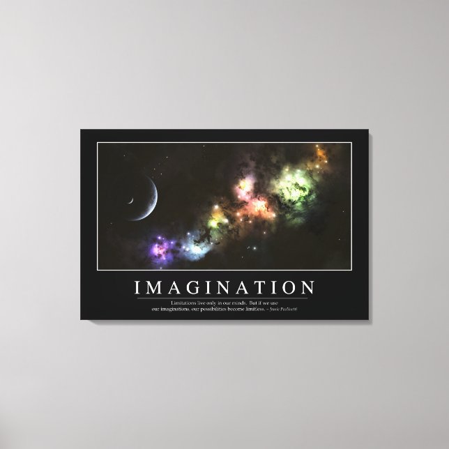 Imagination: Inspirational Quote Canvas Print (Front)