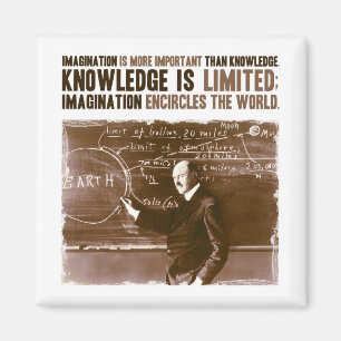 Imagination is more important than knowledge magnet