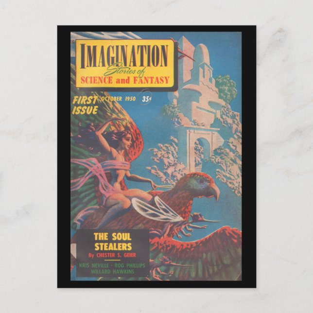 Imagination v01 n01 (1950-10.Greenleaf)_Pulp Art Postcard (Front)