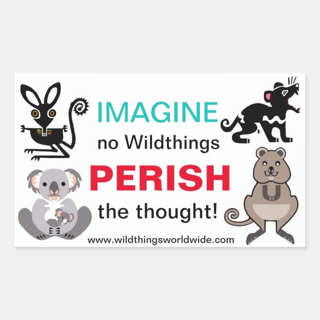 IMAGINE - Animal lover- Endangered animals- Nature Sticker (Front)