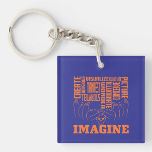 Imagine - ASL Design Keychain