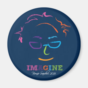 Imagine Bernie Sanders 2016 - brushstrokes Magnet