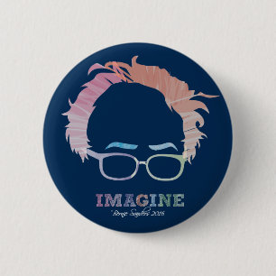 Imagine Bernie Sanders 2016 - watercolors 2 Inch Round Button