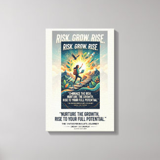 Imagine Build Achieve Motivational Poster Canvas Print