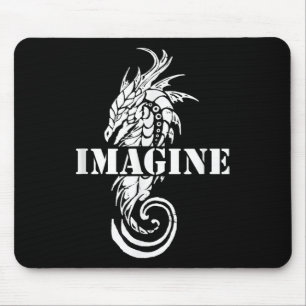 Imagine Fantasy Dragon Tattoo Style Mouse Pad