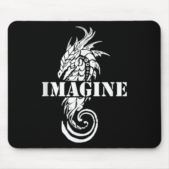 Imagine Fantasy Dragon Tattoo Style  Mouse Pad (Front)