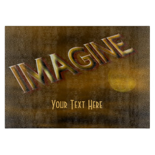 Imagine Fantasy Moon Sky Inspirational Cutting Board