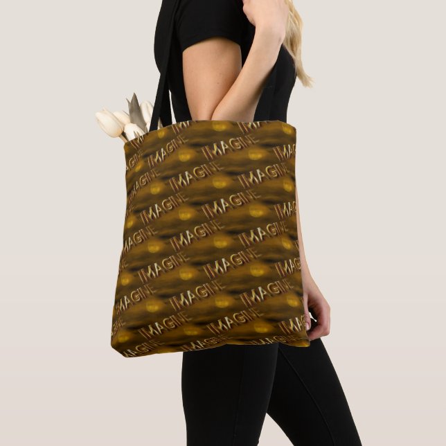 Imagine Fantasy Sky Inspirational Pattern  Tote Bag (Close Up)