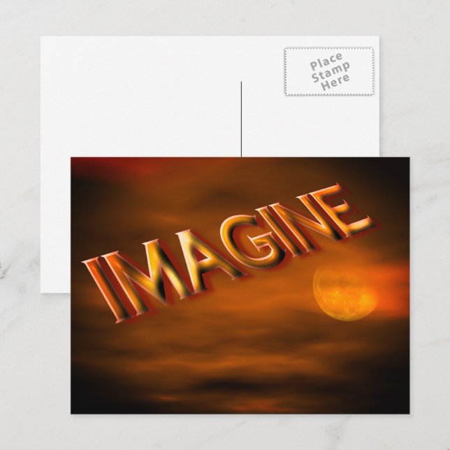 Imagine Fantasy Sky Inspirational Postcard (Front/Back)