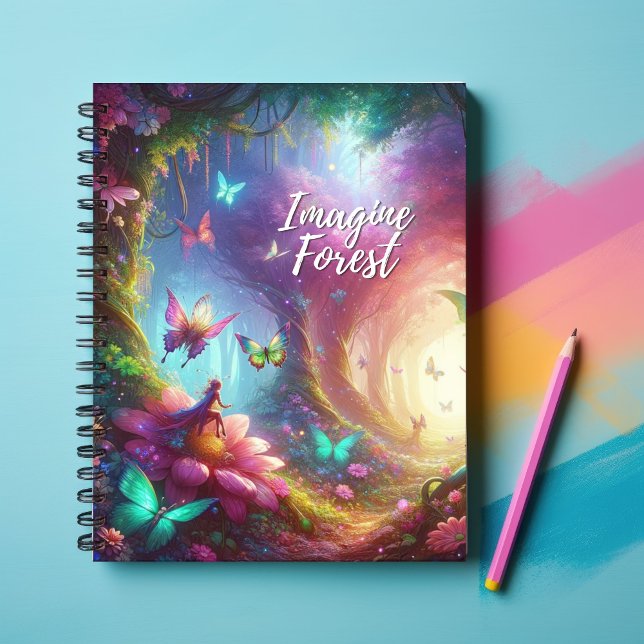 Imagine Forest Spiral Notebook | Imagine Notebooks (Imagine Forest - Butterfly Enchanted Forest Notebook)