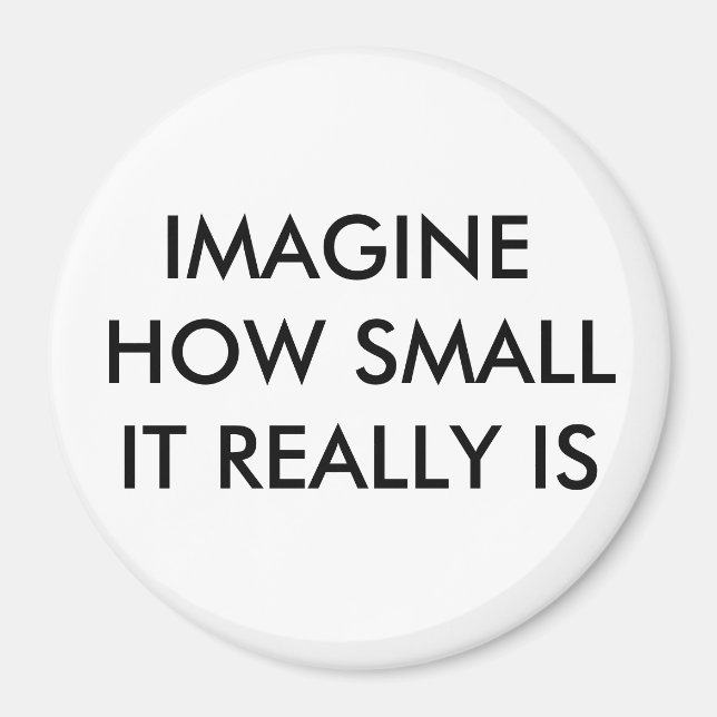 IMAGINE HOW SMALL IT REALLY IS MAGNET (Front)