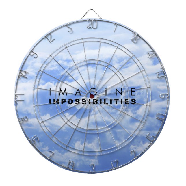 Imagine Impossibilities Blue Cloudscape Dartboard (Front)