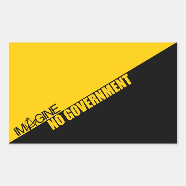 Imagine No Government Sticker (Front)
