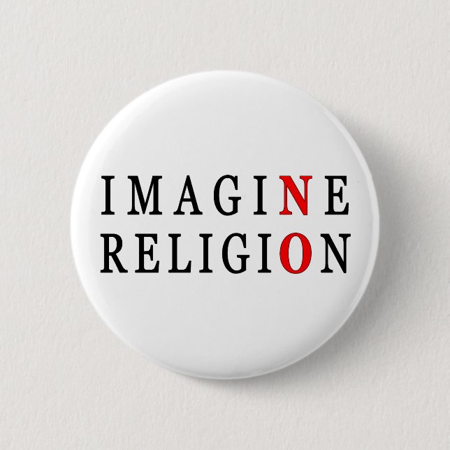 Imagine No Religion 2 Inch Round Button (Front)