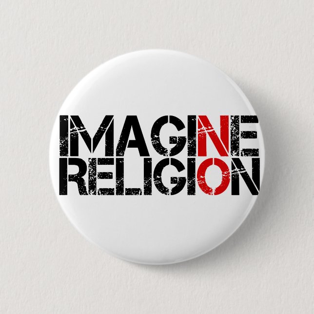 Imagine No Religion 2 Inch Round Button (Front)