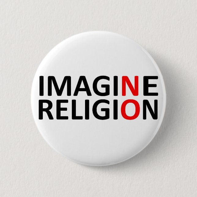Imagine No Religion 2 Inch Round Button (Front)