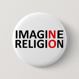 Imagine No Religion 2 Inch Round Button