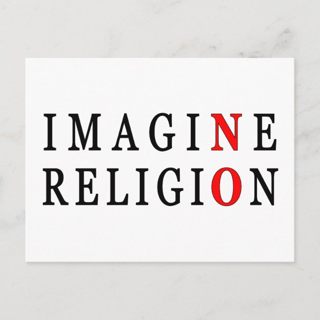 Imagine No Religion Postcard (Front)