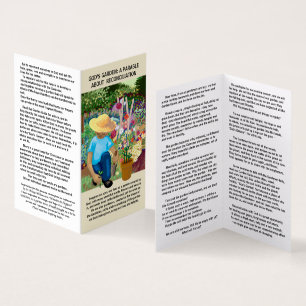     Imagine our lives as a garden created by God, 