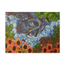"Imaginé par Van Gogh" carte postale