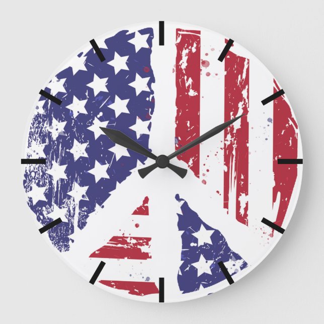 Imagine Peace Acrylic Wall Clock (Front)