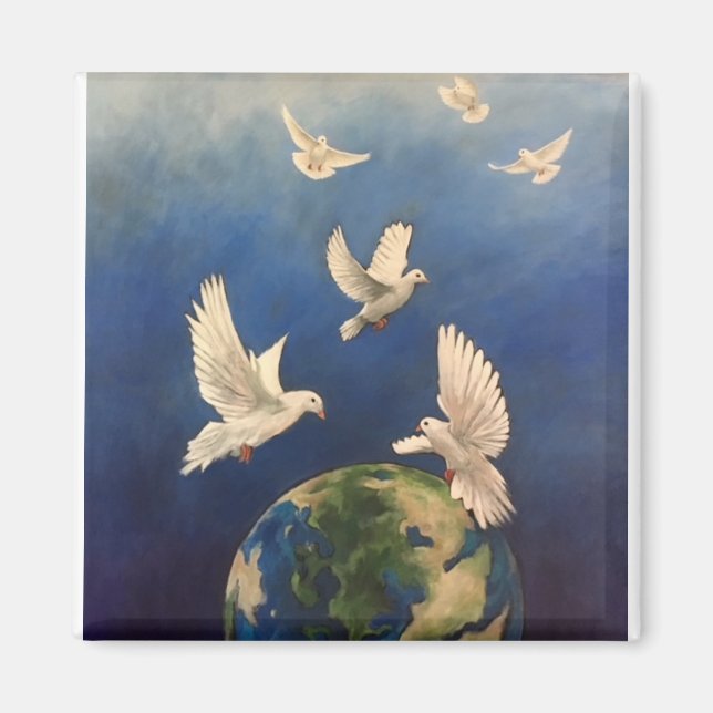 Imagine Peace On Earth Magnet (Front)
