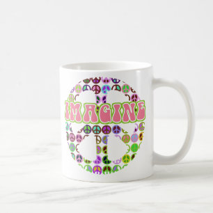 Imagine Peace Retro Mug