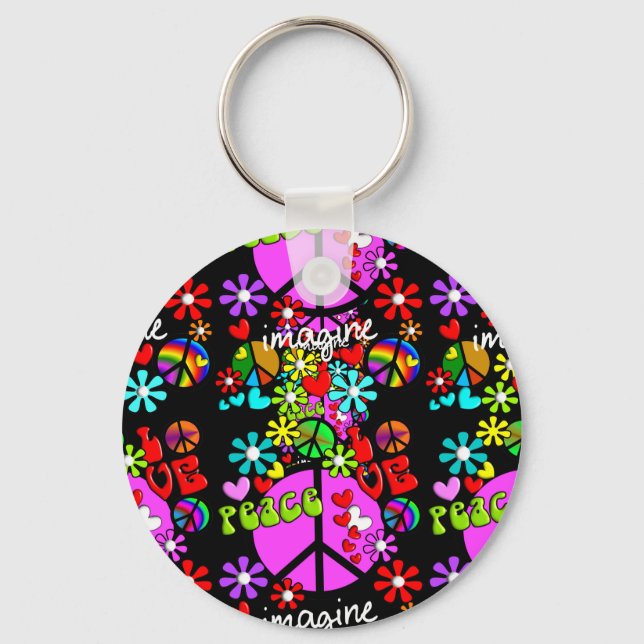Imagine Peace  Star  Keychain (Front)