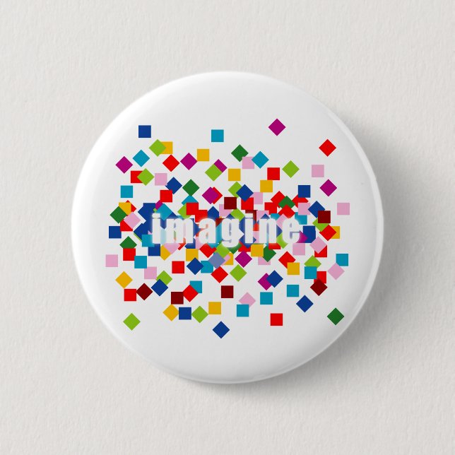 Imagine_squared bkgd(K) 2 Inch Round Button (Front)