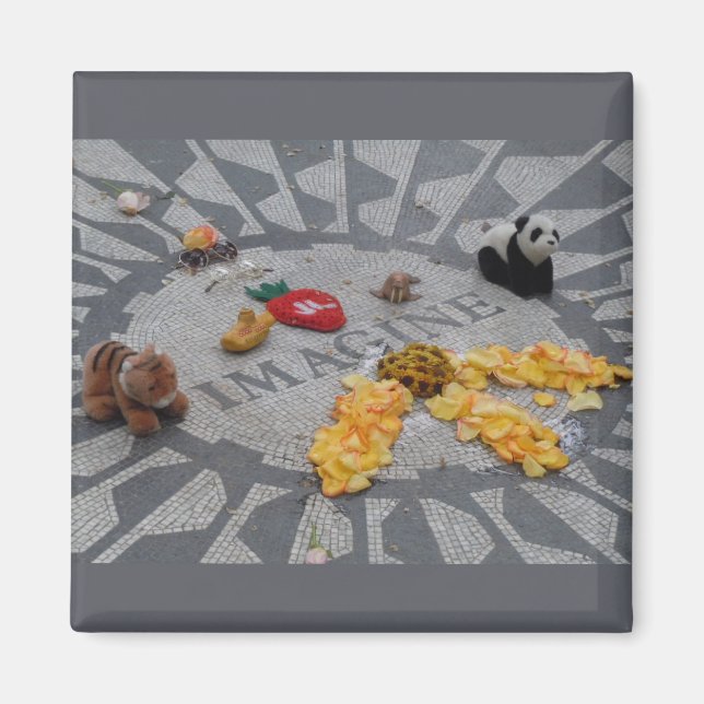 Imagine Strawberry Fields Central Park NYC photo Magnet (Front)