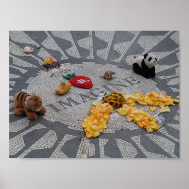 Imagine Strawberry Fields Central Park NYC photo Poster (Front)