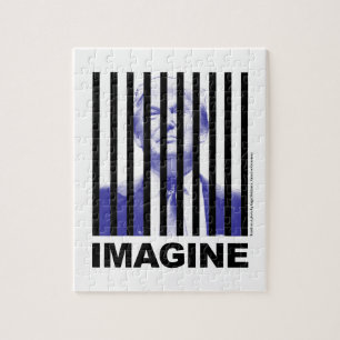 Imagine Trump Behind Bars Jigsaw Puzzle