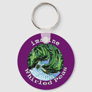 Imagine Whirled Peas Keychain