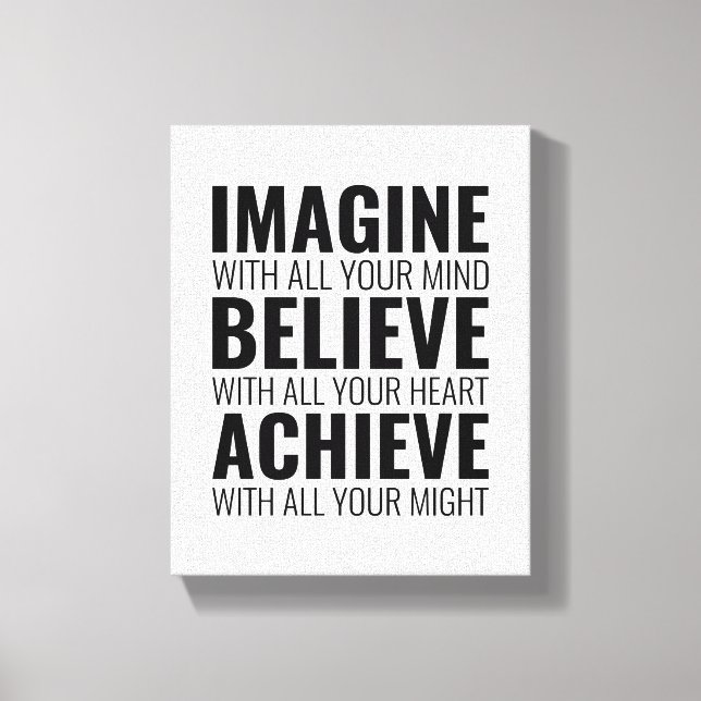 Imagine With All Your Mind Motivational Wall Art (Front)