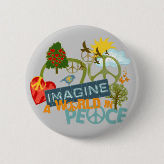 Imagine World Peace 2 Inch Round Button