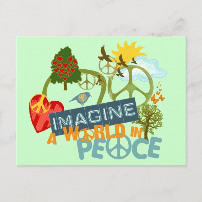 Imagine World Peace Postcard (Front)