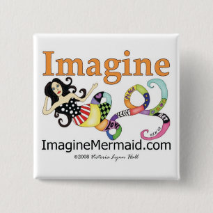 ImagineMermaid.com promotional 2 Inch Square Button
