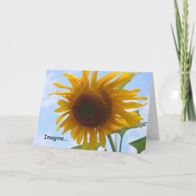 Imaginez Une Carte Avec Des Fleurs De Soleil (Devant)